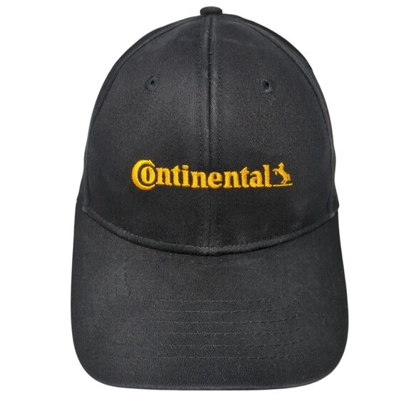 Continental Fitted Hat Black One Size Embroidered Solid Vent Holes - Picture 1 of 8